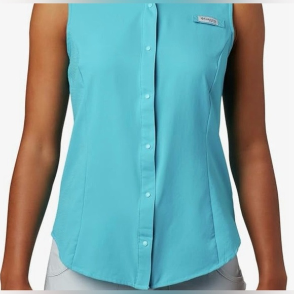 Columbia Tops - Columbia Shirt Size See Photos Turquoise Color Sleeveless UVA Sun Protection